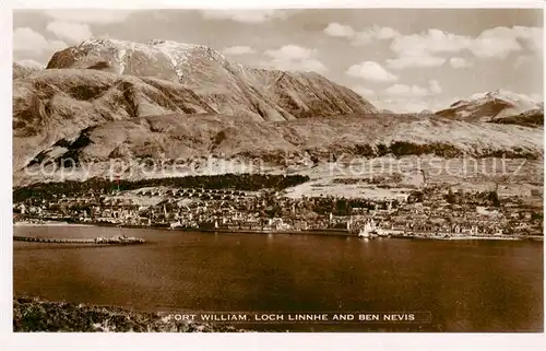 AK / Ansichtskarte 73851340 Fort_William_Lochaber_Scotland_UK Panorama Loch Linnhe and Ben Nevis 