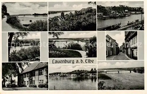 AK / Ansichtskarte 73851378 Lauenburg_Elbe Panorama Teilansichten Lauenburg Elbe