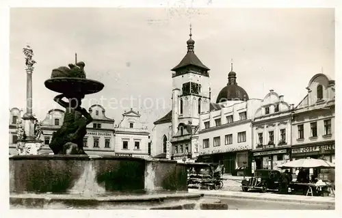 AK / Ansichtskarte 73851381 Nemecky-Brod_Havlickuv_Brod_Deutsch-Brod_CZ Namesti Zentrum Platz Brunnen 