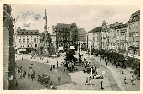 AK / Ansichtskarte  Olomouc_Olmuetz_CZ Stadtzentrum Dreifaltigkeitssaeule 