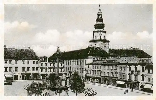 AK / Ansichtskarte  Kremsier_Kromeriz_Czechia Stadtzentrum Brunnen 