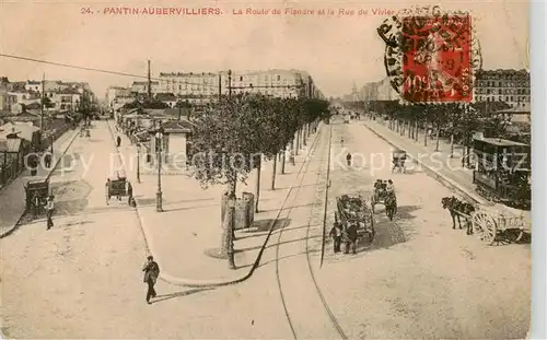 AK / Ansichtskarte  Pantin_93_Seine-Saint-Denis Route de Flandre et la Rue du Vivier 