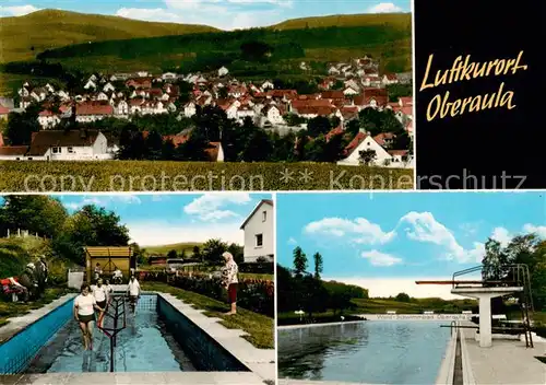 AK / Ansichtskarte 73851471 Oberaula Panorama Luftkurort Wassertreten Freibad Oberaula