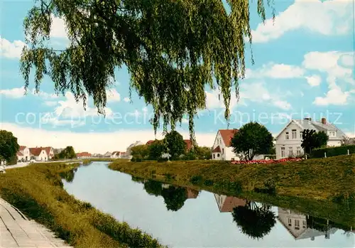 AK / Ansichtskarte  Carolinensiel_Ostfriesland Uferpartie am Kanal Carolinensiel