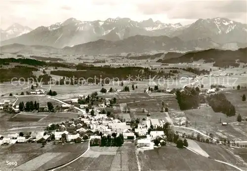 AK / Ansichtskarte  Seeg_Allgaeu mit Tiroler und Allgaeuer Hochgebirge 