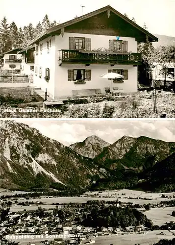 AK / Ansichtskarte  Ruhpolding Haus Gstatter Fuchsau Blick gegen Sonntagshorn Ruhpolding