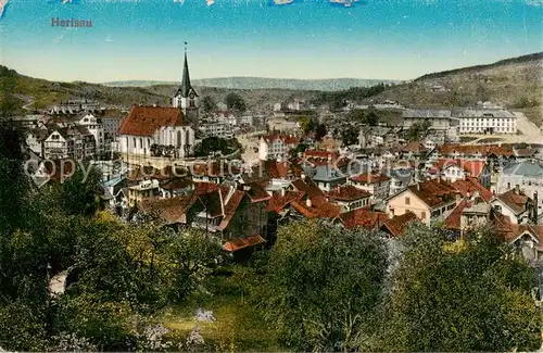 AK / Ansichtskarte  Herisau_AR Ortsansicht mit Kirche Herisau_AR
