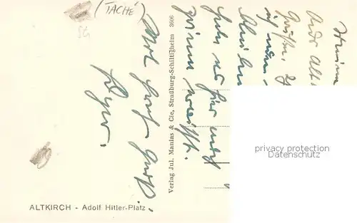 AK / Ansichtskarte  Altkirch_68_Haut-Rhin Adolf Hitler Platz Brunnen 