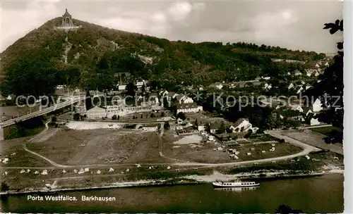 AK / Ansichtskarte  Barkhausen_Minden Restaurant am Kaiser Wilhelm Denkmal Panorama Barkhausen Minden
