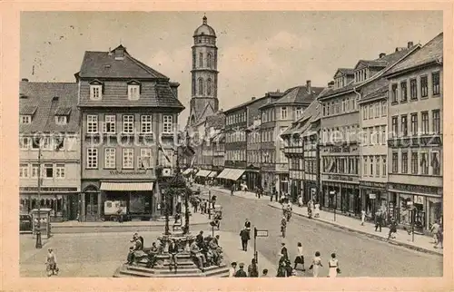 AK / Ansichtskarte  Goettingen__Niedersachsen Strassenpartie mit Gaenselieselbrunnen 