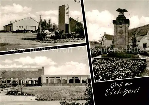 AK / Ansichtskarte  Eickhorst_Minden_Westfalen Teilansichten Denkmal Schule Eickhorst_Minden