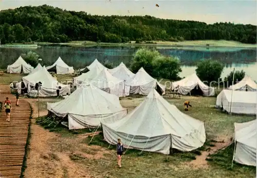 AK / Ansichtskarte  Seeham_Obertrumersee Zeltlager der Sportjugend am Seehamer See 