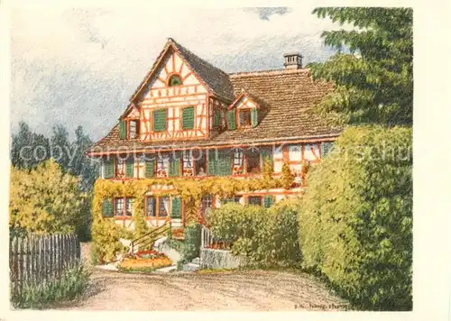 AK / Ansichtskarte  Zuerich_ZH Schwesternheim vom Roten Kreuz Kuenstlerkarte Zuerich_ZH