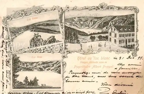 AK / Ansichtskarte  Lac_Noir_Schwarzer_See_88_Vosges Hotel au lac blanc Lac blanc Lac Noir 