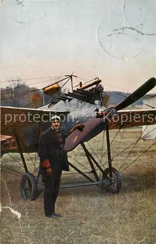 AK / Ansichtskarte  Strasbourg_Strassburg_67_Bas-Rhin Motorflieger mit Pilot 