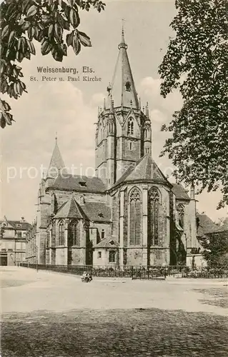 AK / Ansichtskarte  Weissenburg_Wissembourg_67_Alsace St Peter und Paul Kirche 
