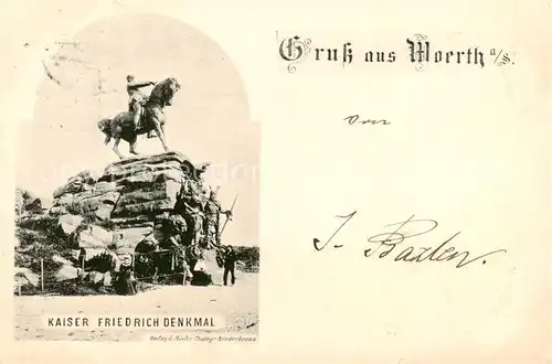 AK / Ansichtskarte  Woerth-sur-Sauer_Woerth_Sauer_67_Alsace Kaiser Friedrich Denkmal 