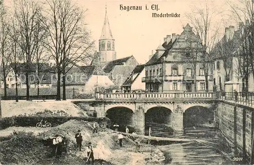AK / Ansichtskarte  Hagenau_67_Bas-Rhin_Alsace Moderbruecke 