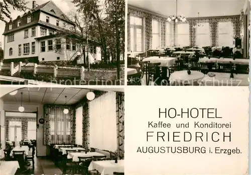 AK / Ansichtskarte 73851788 Augustusburg HO Hotel Friedrich Café Konditorei Augustusburg