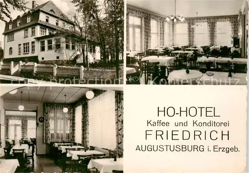 AK / Ansichtskarte  Augustusburg HO Hotel Friedrich Café Konditorei Augustusburg