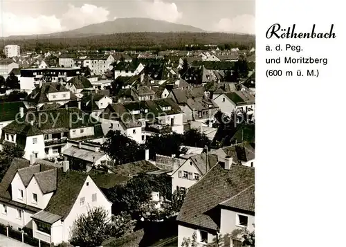 AK / Ansichtskarte  Roethenbach_Pegnitz Stadtpanorama Blick gegen Moritzberg Roethenbach Pegnitz