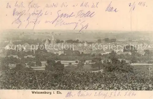 AK / Ansichtskarte  Weissenburg_Wissembourg_67_Alsace Panorama Feldpost 