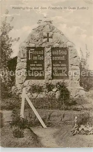 AK / Ansichtskarte  Duss_Dieuze_57_Moselle Massengraeber auf dem Friedhof in Duss 
