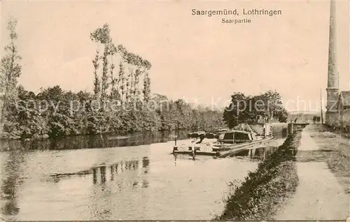 AK / Ansichtskarte  Saargemuend_Sarreguemines_57_Moselle Saarpartie Feldpost 