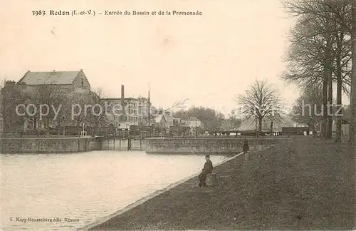 AK / Ansichtskarte  Redon_35_Ille-et-Vilaine Entree du Bassin et de la Promenade 