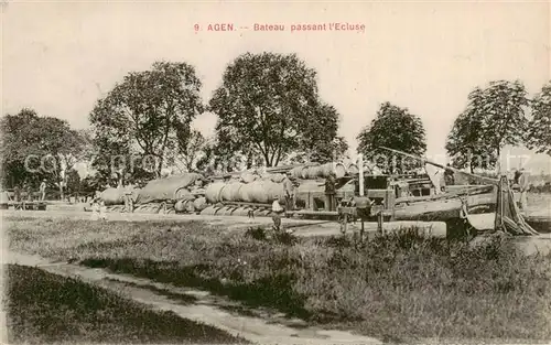 AK / Ansichtskarte  Agen_47 Bateau passant l'Ecluse 
