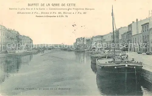 AK / Ansichtskarte  Cette_Sete_34 Canal et Quai de la Bordigue 