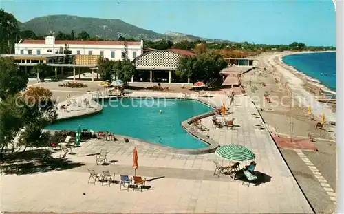 AK / Ansichtskarte 73851857 Rhodes__Rhodos_Greece Strand Hotel Pool 