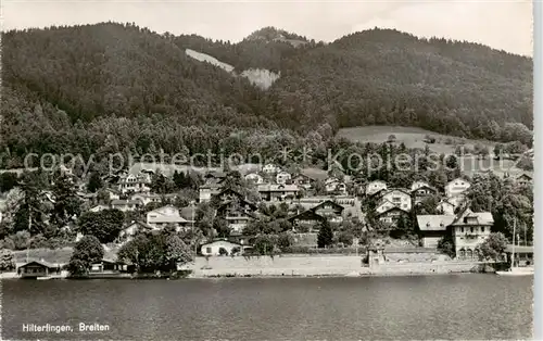 AK / Ansichtskarte  Hilterfingen_Thunersee_BE Panorama mit Breiten 