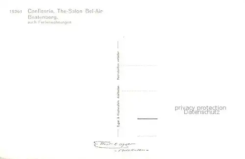 AK / Ansichtskarte  Beatenberg_Thunersee_BE Confiserie The Salon Bel Air 