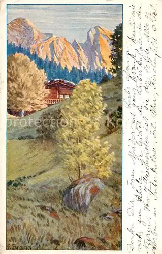 AK / Ansichtskarte  Grindelwald_BE Schwarzhorn und Gemsberg Kuenstlerkarte 