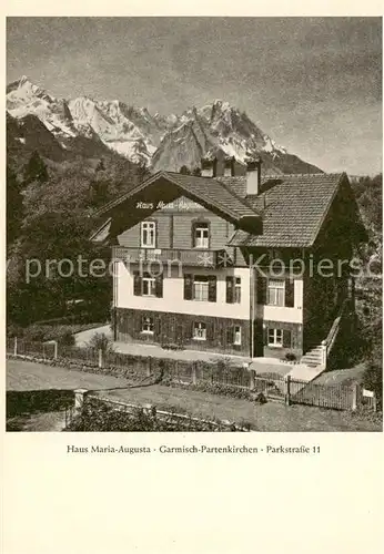 AK / Ansichtskarte 73851914 Garmisch-Partenkirchen Haus Maria Augusta Garmisch-Partenkirchen