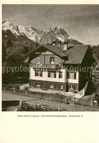 AK / Ansichtskarte 73851915 Garmisch-Partenkirchen Haus Maria Augusta Garmisch-Partenkirchen