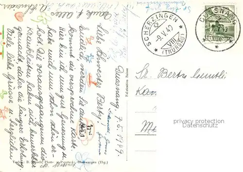 AK / Ansichtskarte  Dussnang_TG Ortsansicht mit Kirche 