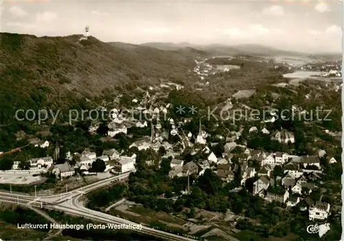 AK / Ansichtskarte 73851988 Hausberge_Porta_Westfalica Fliegeraufnahme 