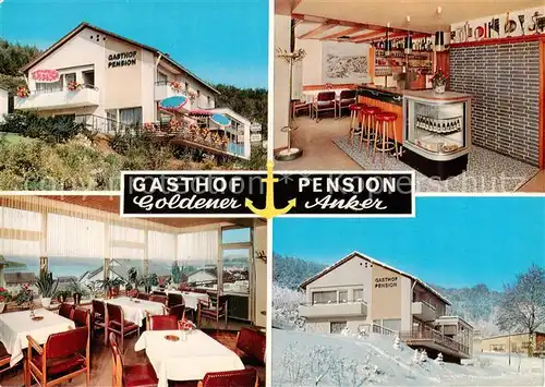 AK / Ansichtskarte 73852012 Sondern_Olpe_NRW Gasthof Pension Goldener Anker Gaststube Bar 