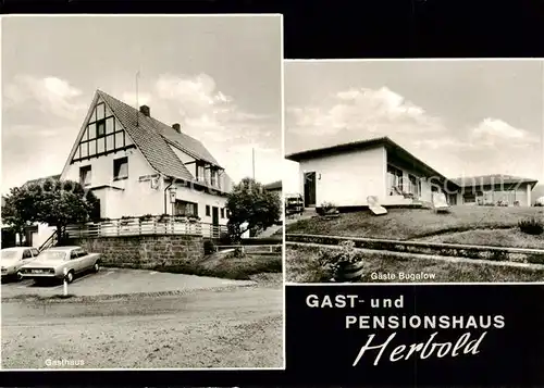 AK / Ansichtskarte  Herbsen Gast und Pensionshaus Herbold Gaeste Bungalow Herbsen