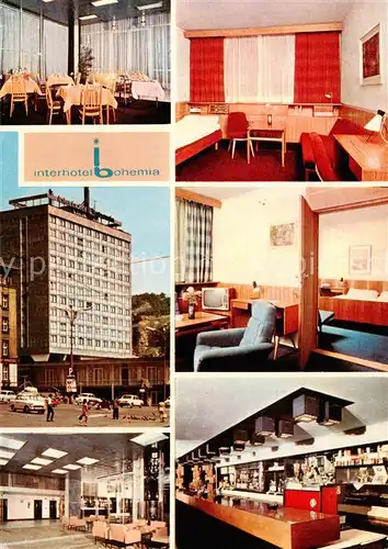 AK / Ansichtskarte  Usti_nad_Labem_Aussig_CZ Interhotel Bohemia Gastraeume Zimmer Foyer Theke 