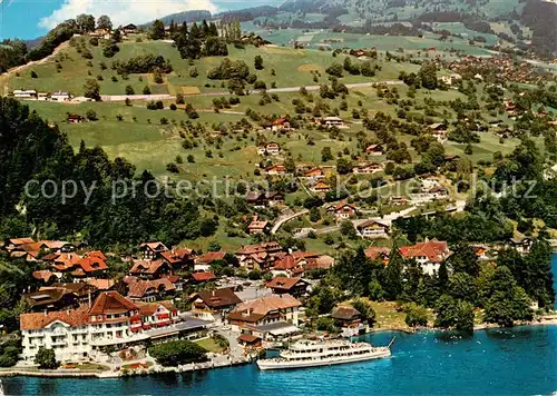 AK / Ansichtskarte  Gunten_Thunersee_BE Fliegeraufnahme 