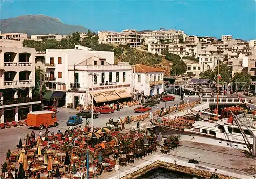 AK / Ansichtskarte  Aghios_Nicolaos_Crete_Greece Veduta delle sbarcatoio ed il lago Vulismeni 