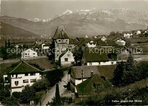 AK / Ansichtskarte  Vaduz_Liechtenstein_FL mit Saentis 