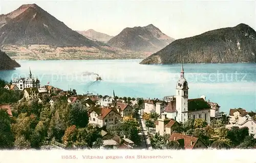 AK / Ansichtskarte  Vitznau_Witznau_Vierwaldstaettersee_LU Vitznau gegen das Stanserhorn 