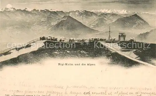 AK / Ansichtskarte  Rigi_Kulm Rigi Kulm und die Berge Rigi_Kulm