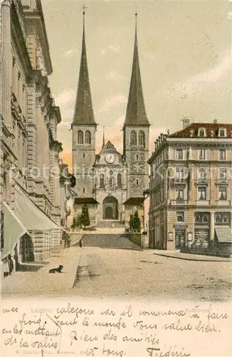 AK / Ansichtskarte  Luzern__LU Hofkirche 