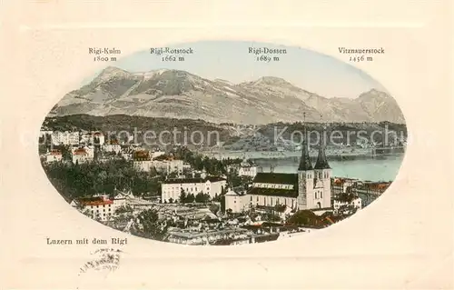 AK / Ansichtskarte  Luzern__LU Luzern mit Rigi 