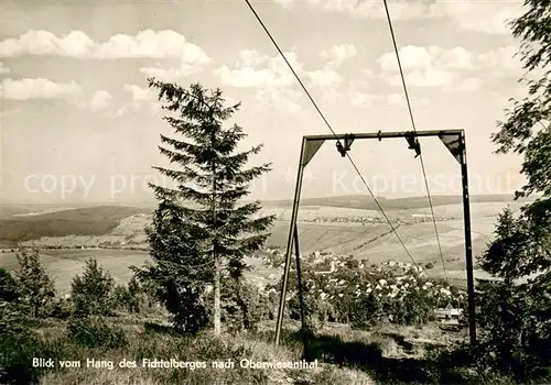 AK / Ansichtskarte  Sessellift_Chairlift_Telesiege Fichtelberg nach Oberwiesenthal  